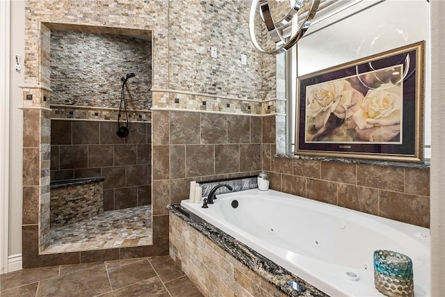 11267 Walters Rd, Bentonville, AR 72712 - bathroom with a jetted tub and walk in shower