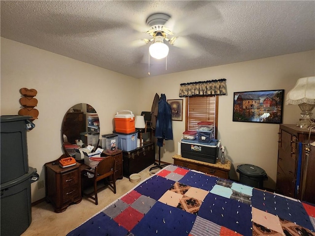 1805 Van Buren Ave, Mountain Home, AR 72653 - bedroom featuring a textured ceiling and a ceiling fan