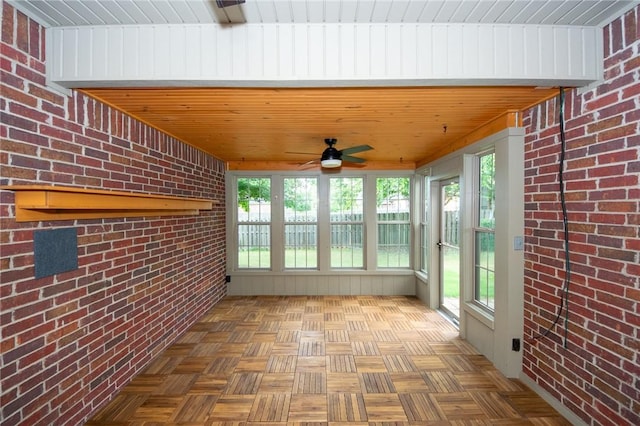 3402 Crosswinds Blvd, Bentonville, AR 72713 - unfurnished sunroom featuring ceiling fan