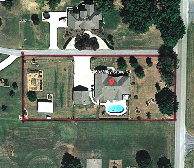 460 Viney Grove Rd, Prairie Grove, AR 72753 - map / location featuring property boundaries highlighted