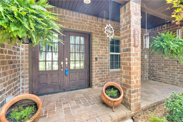 460 Viney Grove Rd, Prairie Grove, AR 72753 - property entrance featuring brick siding and french doors