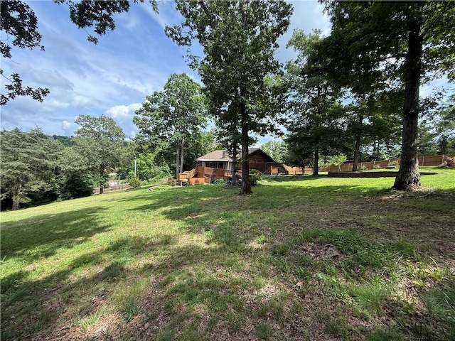 14076 Canal St, Rogers, AR 72758 - view of yard featuring a wooden deck