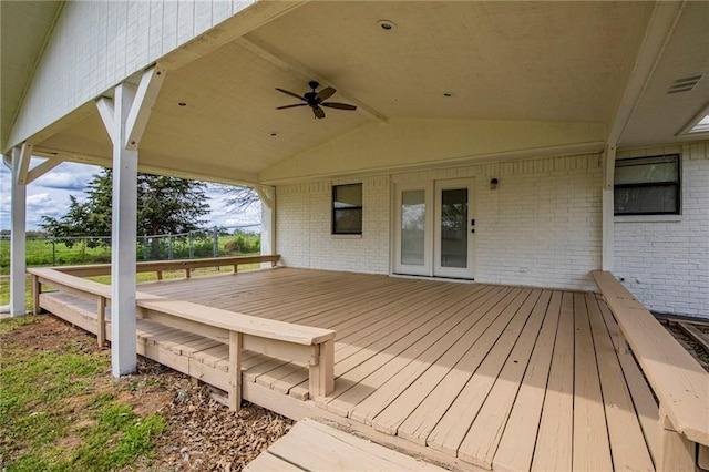 5315 Walden St, Lowell, AR 72745 - deck with a ceiling fan