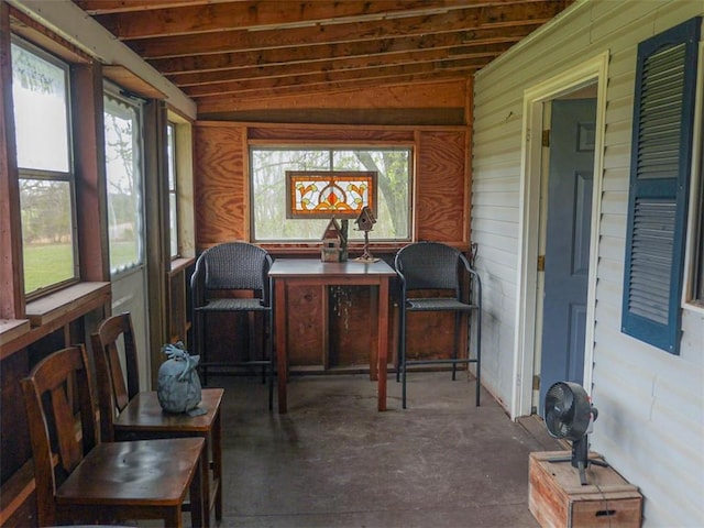 1042 County Road 445, Berryville, AR 72616 - sunroom / solarium featuring concrete floors and wooden walls