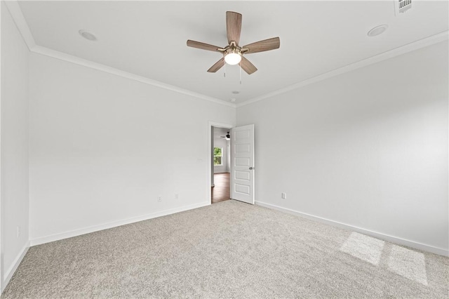 2 Wendike Ln, Bella Vista, AR 72715 - empty room with carpet, crown molding, and ceiling fan