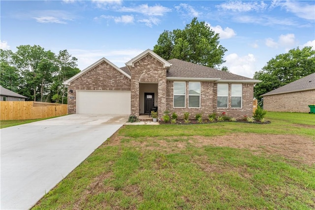 276 N Yona Ln, Farmington, AR 72730 - view of front of property with an attached garage, brick siding, concrete driveway, and a shingled roof