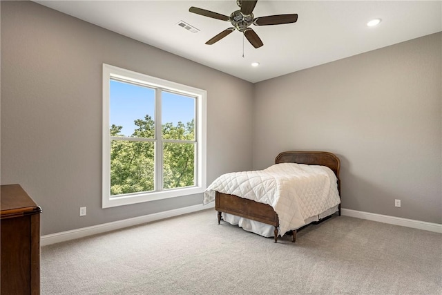8 Mckenzie Way, Bella Vista, AR 72715 - bedroom with multiple windows, carpet flooring, recessed lighting, and ceiling fan