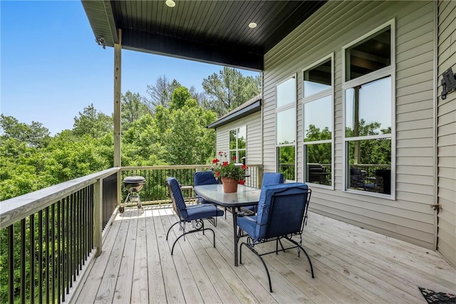 8 Mckenzie Way, Bella Vista, AR 72715 - wooden terrace featuring outdoor dining space