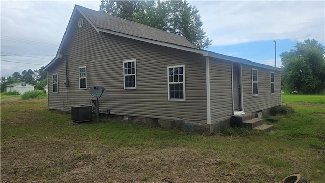 4436 State Highway 288, Subiaco, AR 72865 - view of home's exterior with entry steps, a lawn, and crawl space