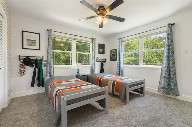 3902 Layton Dr, Harrison, AR 72601 - bedroom featuring carpet and a ceiling fan