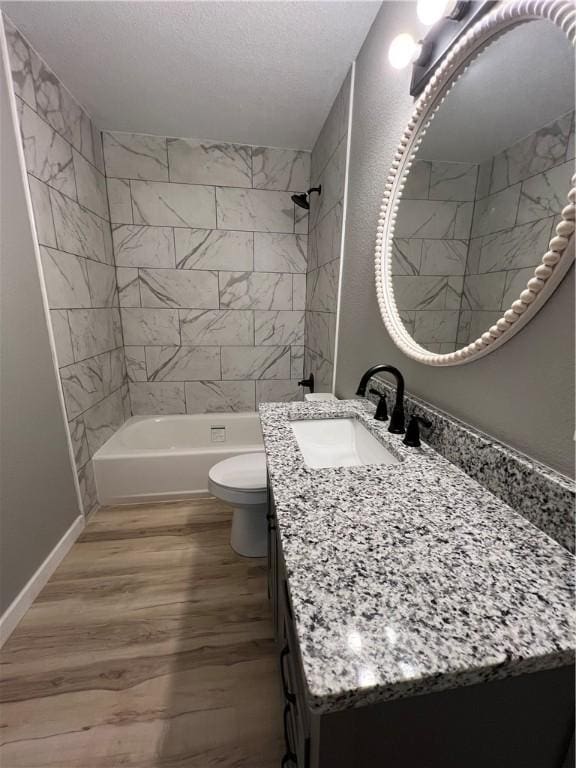 3501 Pleasant, Ozark, AR 72949 - full bathroom with vanity, wood finished floors, and shower / bathtub combination
