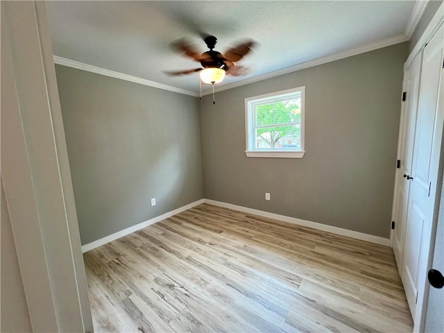 3501 Pleasant, Ozark, AR 72949 - unfurnished room featuring ornamental molding, light wood finished floors, and a ceiling fan