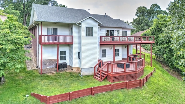 8270 Titleist Cir, Rogers, AR 72756 - rear view of house featuring a deck and roof with shingles