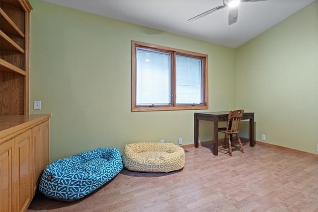20 Kirkcudbright, Bella Vista, AR 72715 - office area with light wood-style flooring and a ceiling fan