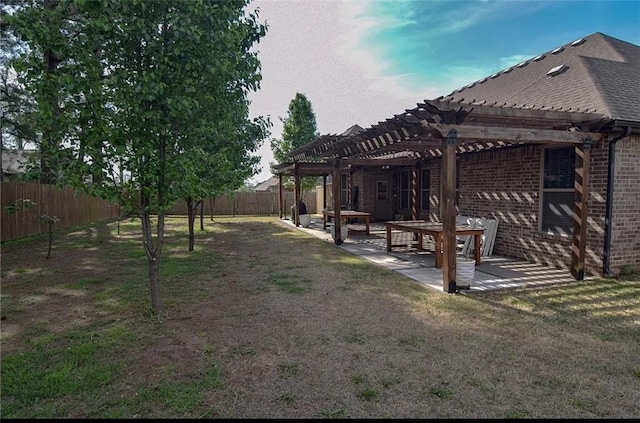 1730 Helen Ln, Bentonville, AR 72713 - fenced backyard featuring a pergola and a patio