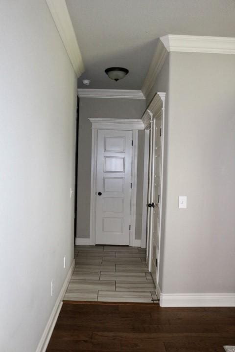 1730 Helen Ln, Bentonville, AR 72713 - hallway featuring light wood-type flooring and crown molding