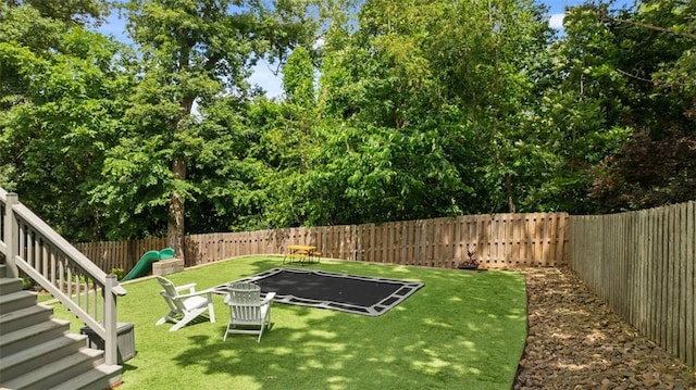 4903 S Inglewood Rd, Rogers, AR 72758 - fenced backyard featuring stairs and view of scattered trees