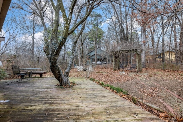 1 Syston Ln, Bella Vista, AR 72714 - wooden terrace with outdoor dining space
