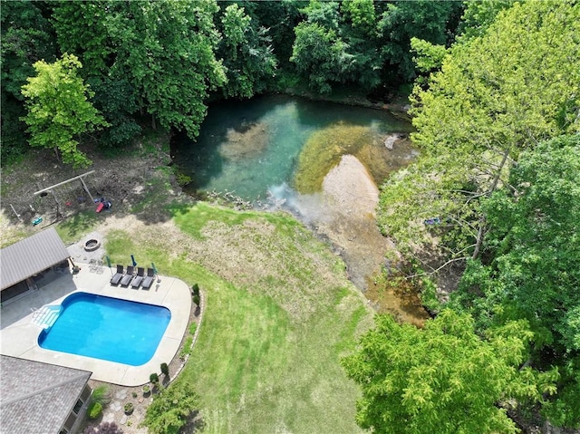 19123 Nokes Farm Rd, Siloam Springs, AR 72761 - aerial view of a pool area