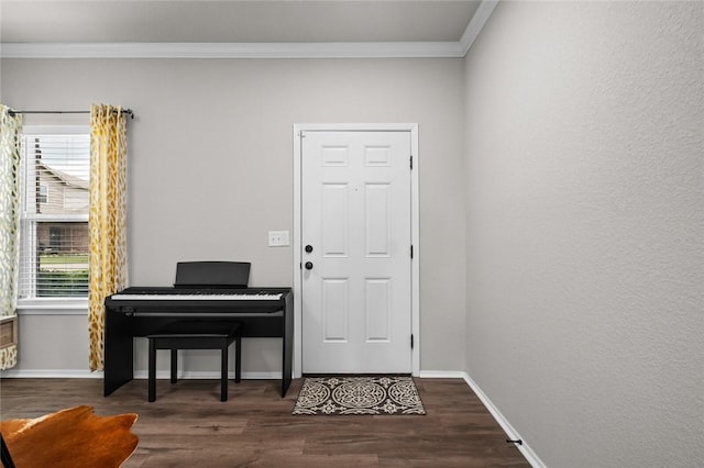 4424 Cornwall St, Springdale, AR 72762 - entrance foyer featuring crown molding and wood finished floors