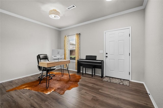 4424 Cornwall St, Springdale, AR 72762 - home office featuring ornamental molding and wood finished floors