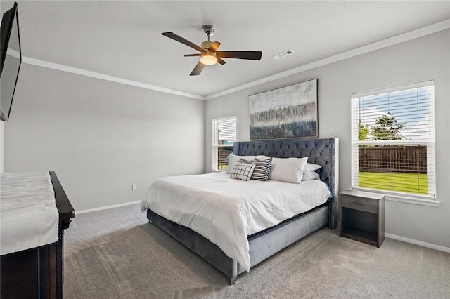 4424 Cornwall St, Springdale, AR 72762 - bedroom featuring carpet floors, crown molding, and ceiling fan