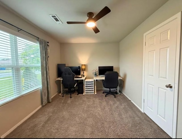 808 NW 69th Ave, Bentonville, AR 72713 - carpeted office with a ceiling fan and baseboards