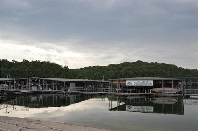 8096 Magnolia Ln, Rogers, AR 72756 - dock with a wooded view and a water view