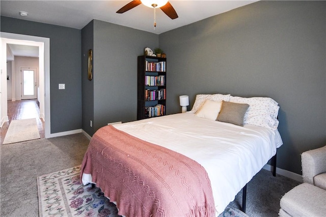2756 Cassidy Ave, Springdale, AR 72764 - carpeted bedroom with baseboards and a ceiling fan