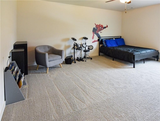 2756 Cassidy Ave, Springdale, AR 72764 - carpeted bedroom with baseboards and a ceiling fan