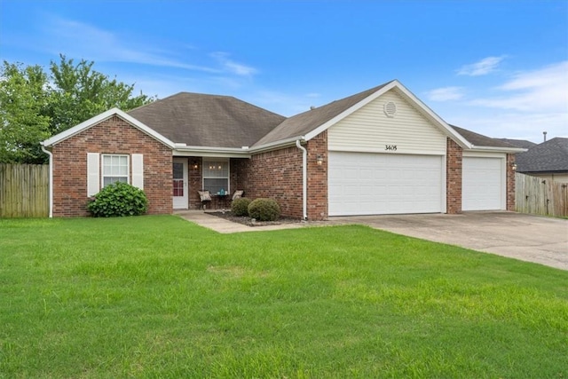 3405 SW Picasso Blvd, Bentonville, AR 72712 - ranch-style home featuring an attached garage, concrete driveway, brick siding, and a shingled roof