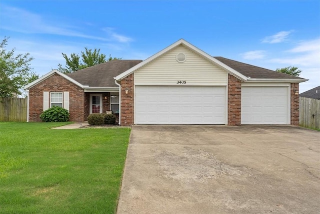3405 SW Picasso Blvd, Bentonville, AR 72712 - ranch-style house with driveway, an attached garage, and brick siding