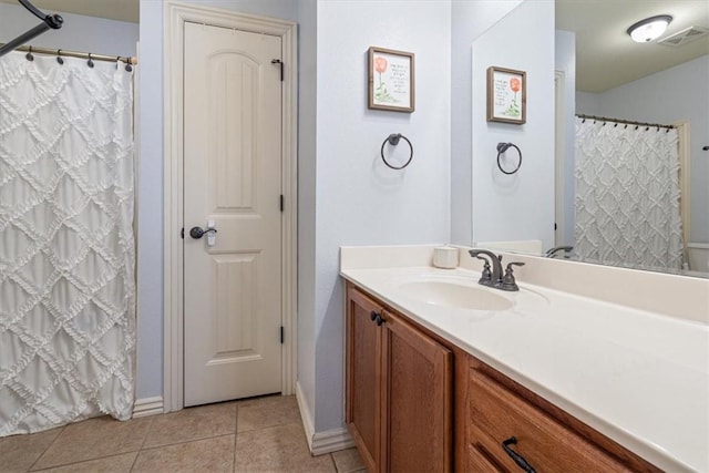 3405 SW Picasso Blvd, Bentonville, AR 72712 - full bath with vanity, tile patterned flooring, and a shower with shower curtain