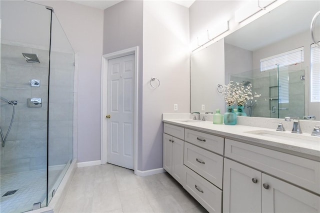 6682 Firefly Catch Ave, Springdale, AR 72762 - full bathroom with a shower stall and double vanity