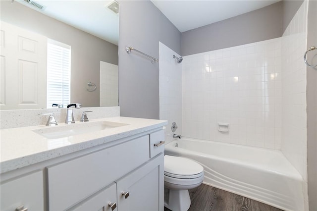 6682 Firefly Catch Ave, Springdale, AR 72762 - full bathroom with vanity, wood finished floors, and bathing tub / shower combination