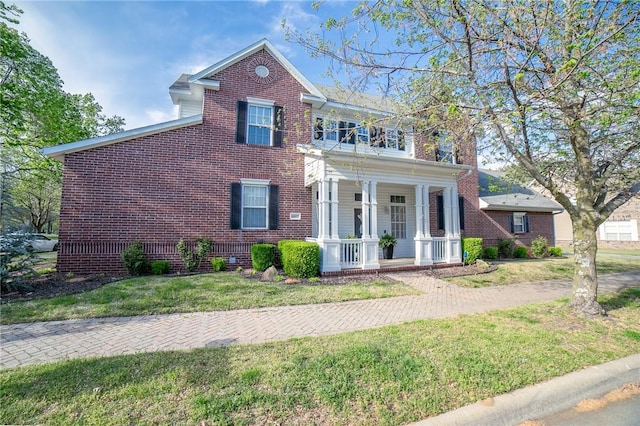 6682 Firefly Catch Ave, Springdale, AR 72762 - view of front of home with a porch, brick siding, and a front lawn