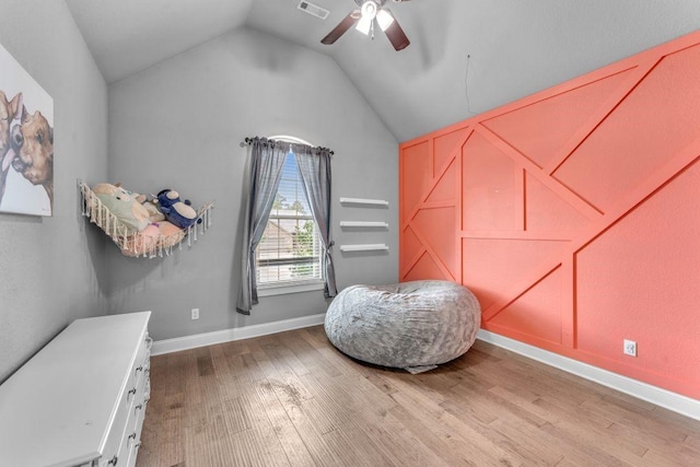 1315 W Magnolia St, Rogers, AR 72758 - interior space with light wood finished floors, a ceiling fan, and vaulted ceiling