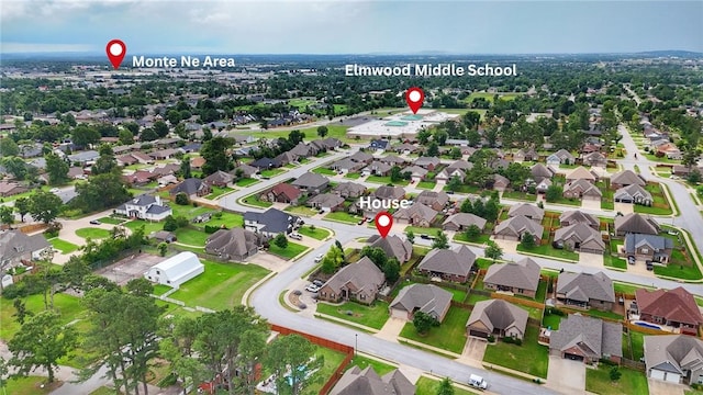 1315 W Magnolia St, Rogers, AR 72758 - aerial perspective of suburban area