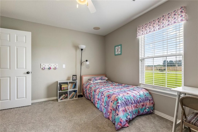 372 Niagara St, Elm Springs, AR 72762 - bedroom featuring carpet floors and a ceiling fan