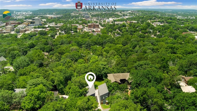 239 N Fletcher Ave, Fayetteville, AR 72701 - drone / aerial view of a heavily wooded area