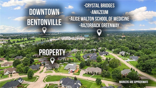 11 Darian Dr, Bentonville, AR 72712 - aerial view of residential area