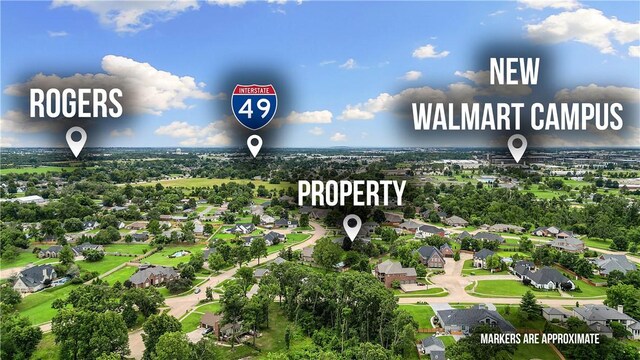 11 Darian Dr, Bentonville, AR 72712 - aerial view of residential area