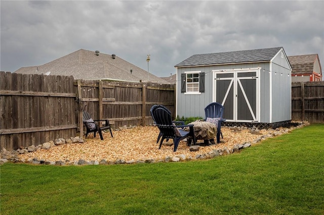 4506 Cory St, Springdale, AR 72762 - fenced backyard featuring a storage unit