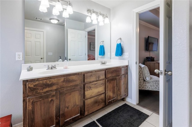 4506 Cory St, Springdale, AR 72762 - ensuite bathroom featuring double vanity and tile patterned floors