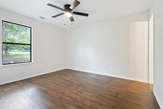 1766 Green Acres Cir, Springdale, AR 72764 - empty room with dark wood-style floors and ceiling fan