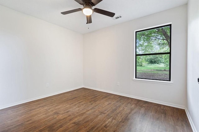 1766 Green Acres Cir, Springdale, AR 72764 - unfurnished room featuring dark wood-type flooring and ceiling fan