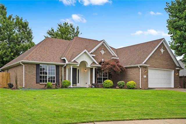 4465 Warwick Cv, Springdale, AR 72762 - traditional-style house featuring brick siding, a garage, driveway, and a shingled roof