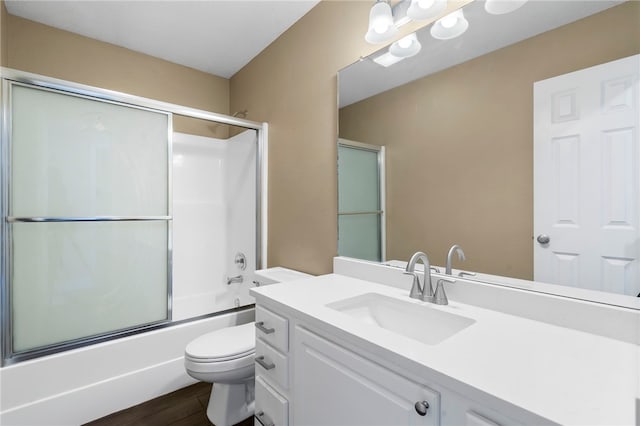 4465 Warwick Cv, Springdale, AR 72762 - full bath with vanity, enclosed tub / shower combo, and wood finished floors