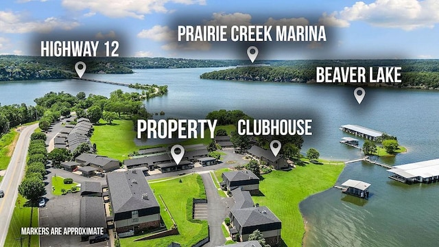 16841 Heritage Bay Rd Unit E-4, Rogers, AR 72756 - drone / aerial view of a large body of water