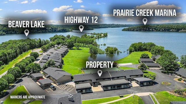 16841 Heritage Bay Rd Unit E-4, Rogers, AR 72756 - bird's eye view of a large body of water
